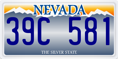 NV license plate 39C581