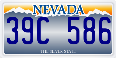 NV license plate 39C586