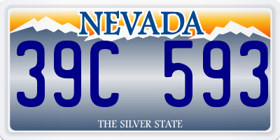 NV license plate 39C593