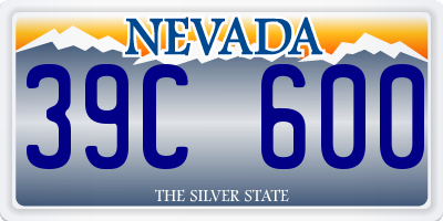 NV license plate 39C600