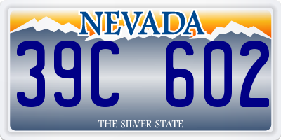 NV license plate 39C602