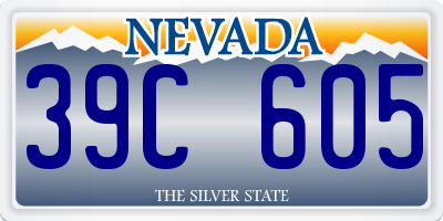 NV license plate 39C605