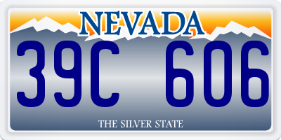 NV license plate 39C606