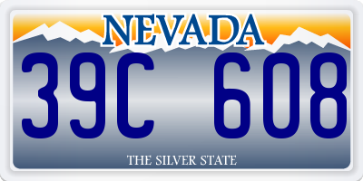 NV license plate 39C608