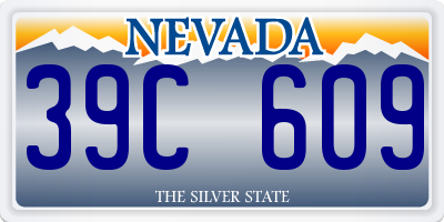 NV license plate 39C609