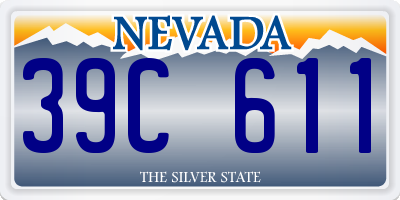 NV license plate 39C611