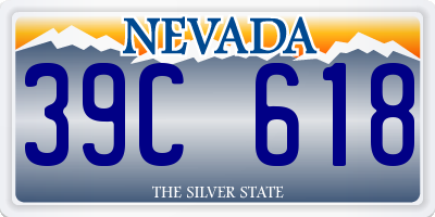 NV license plate 39C618