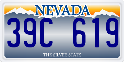 NV license plate 39C619