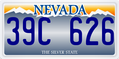 NV license plate 39C626