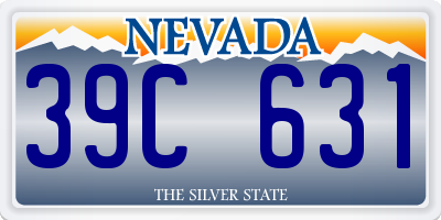 NV license plate 39C631