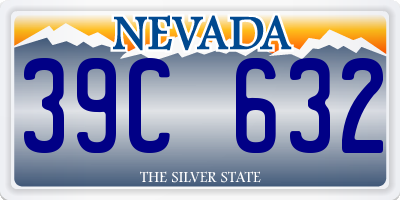 NV license plate 39C632