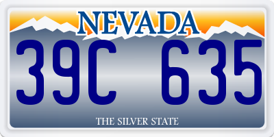 NV license plate 39C635