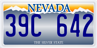 NV license plate 39C642