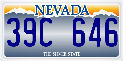 NV license plate 39C646