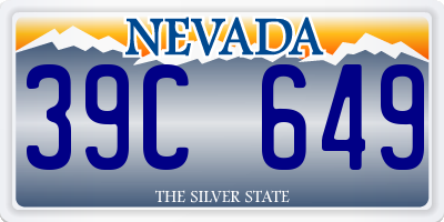 NV license plate 39C649