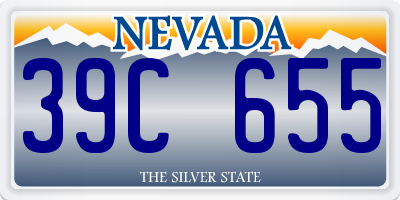 NV license plate 39C655