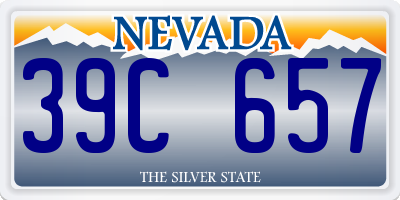 NV license plate 39C657