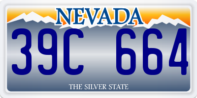NV license plate 39C664