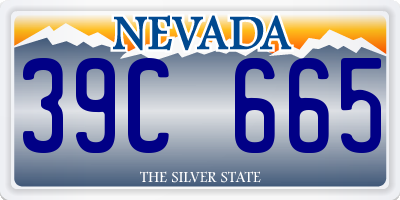 NV license plate 39C665
