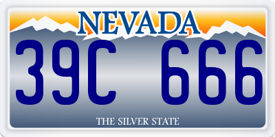 NV license plate 39C666