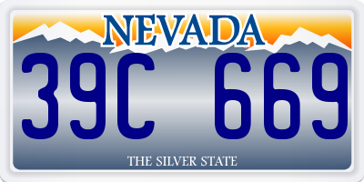 NV license plate 39C669