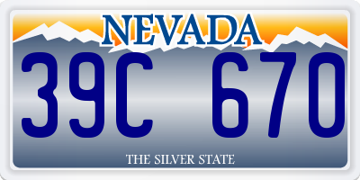 NV license plate 39C670