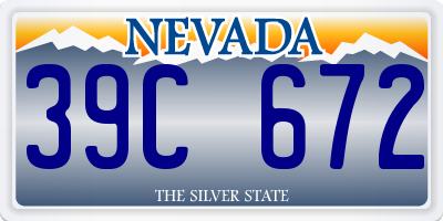 NV license plate 39C672