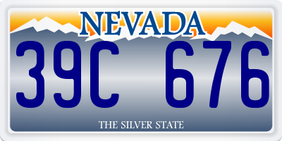 NV license plate 39C676