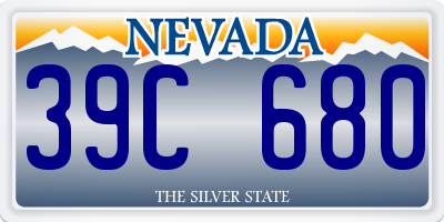 NV license plate 39C680