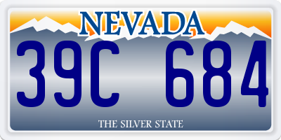 NV license plate 39C684