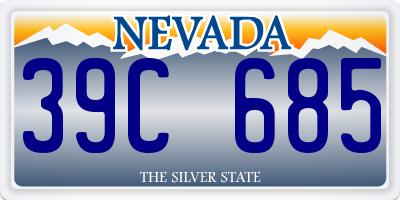 NV license plate 39C685