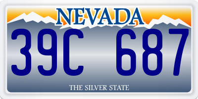 NV license plate 39C687