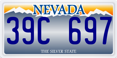 NV license plate 39C697
