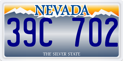 NV license plate 39C702