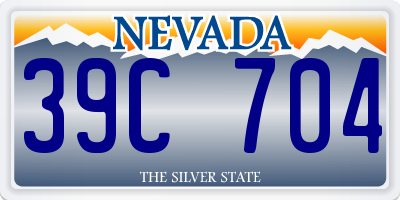 NV license plate 39C704