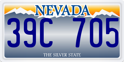 NV license plate 39C705