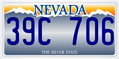 NV license plate 39C706