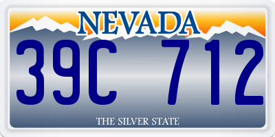 NV license plate 39C712