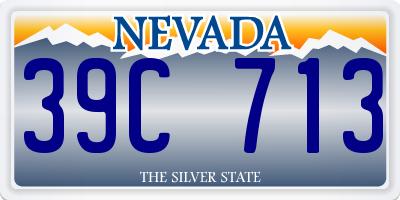 NV license plate 39C713