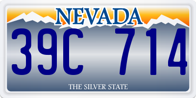 NV license plate 39C714
