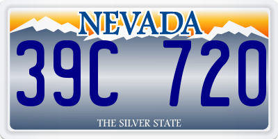 NV license plate 39C720