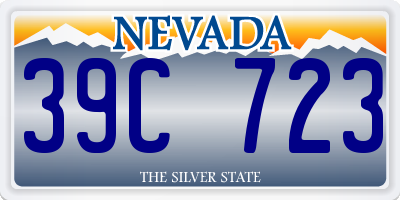 NV license plate 39C723