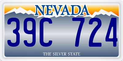 NV license plate 39C724