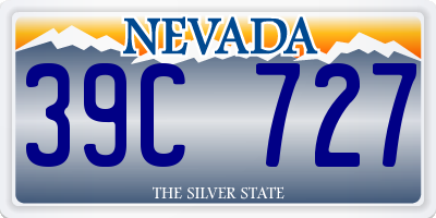 NV license plate 39C727