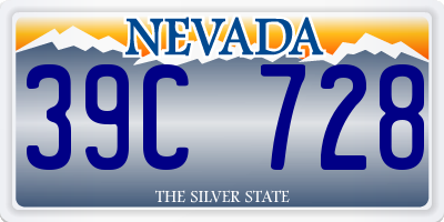 NV license plate 39C728
