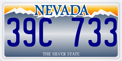 NV license plate 39C733