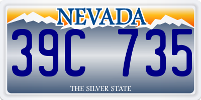 NV license plate 39C735