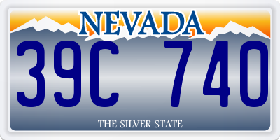 NV license plate 39C740