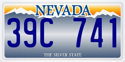 NV license plate 39C741