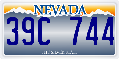 NV license plate 39C744